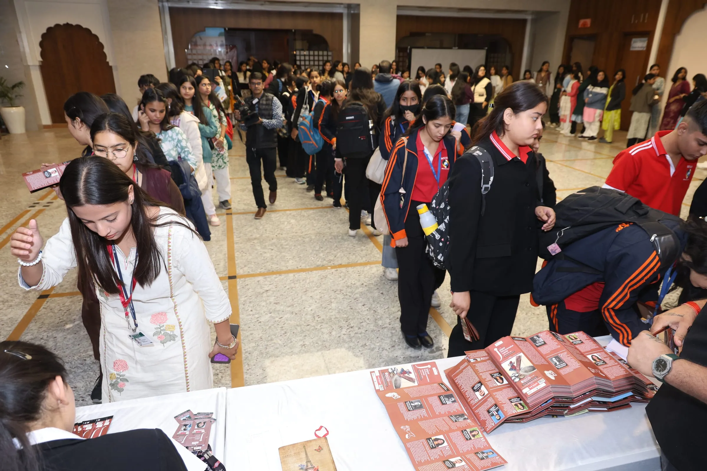 Delegates registering at the Jaipur Photojournalism Seminar