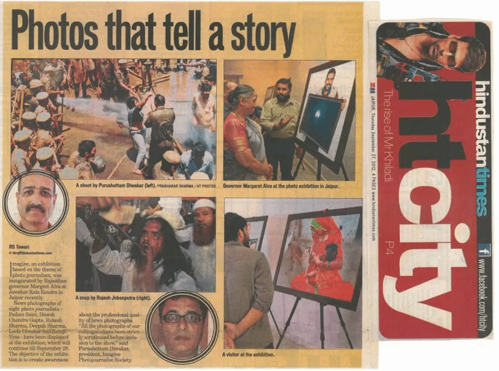 Press clipping from Hindustan Times: Photos that tell a story