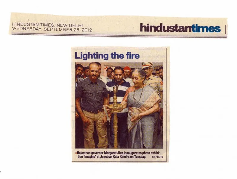 Press clipping from Hindustan Times: Lighting the fire